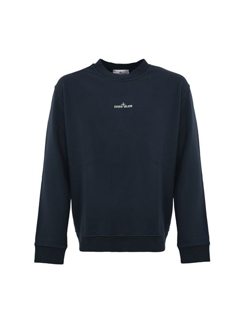 Felpa 6100018 in cotone Navy Blue STONE ISLAND | 6100018S0195V0020
